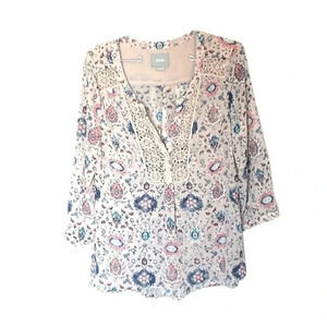 Maeve Floral Lace Blouse - Multicolor